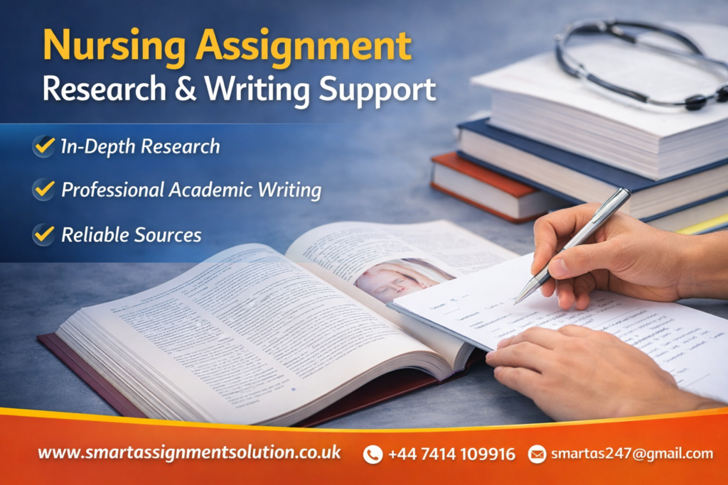 Nursing assignment research and writing support